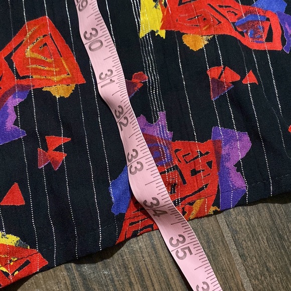 COPY - Vintage Cherry Creek button up black and red patterned blouse - Picture 8 of 10